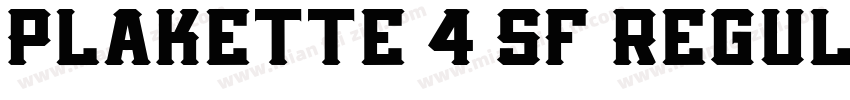 Plakette 4 SF Regul字体转换